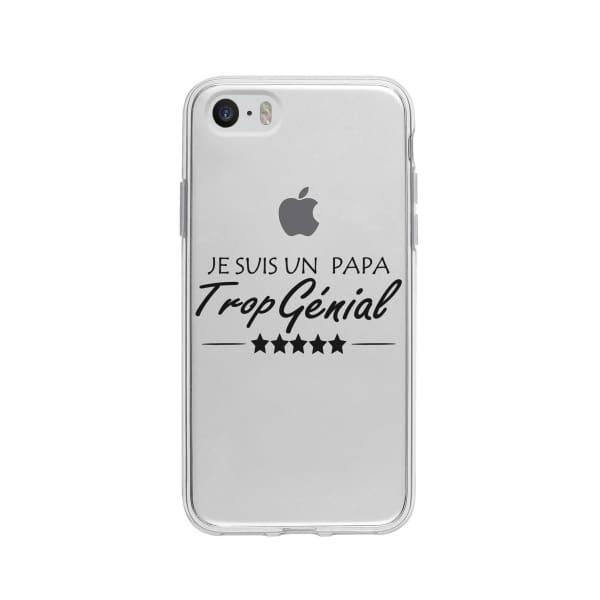 Coque Pour iPhone 5 "Papa Génial" - Coque Wiqeo 5€-10€, Estelle Adam, iPhone 5, Motif Wiqeo, Déstockeur de Coques Pour iPhone