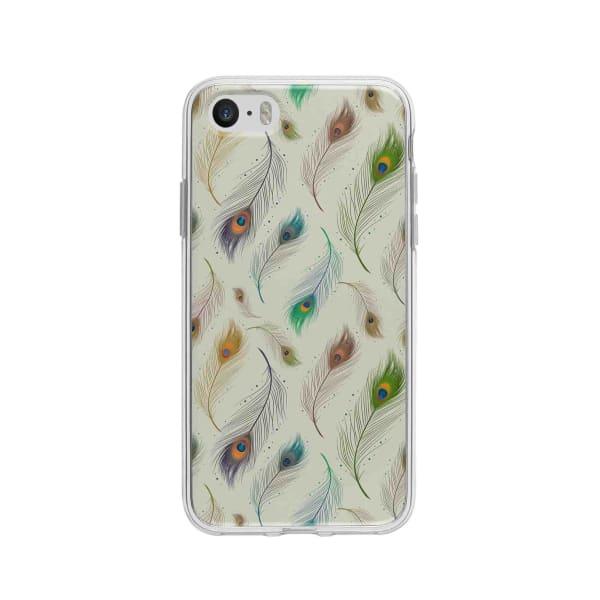 Coque Pour iPhone 5 Plumes de Paon - Coque Wiqeo 5€-10€, Estelle Adam, Illustration, iPhone 5, Motif Wiqeo, Déstockeur de Coques Pour iPhone