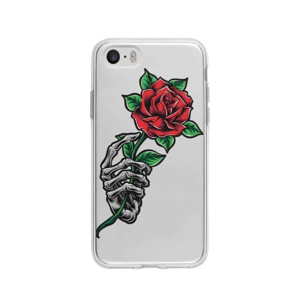 Coque Pour iPhone 5 Rose Squelette - Coque Wiqeo 5€-10€, Albert Dupont, Fleur, iPhone 5, Squelette Wiqeo, Déstockeur de Coques Pour iPhone