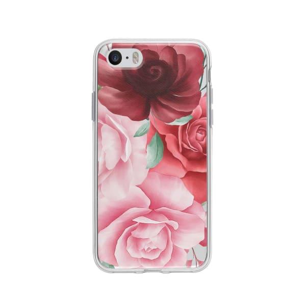 Coque Pour iPhone 5 Roses - Transparent