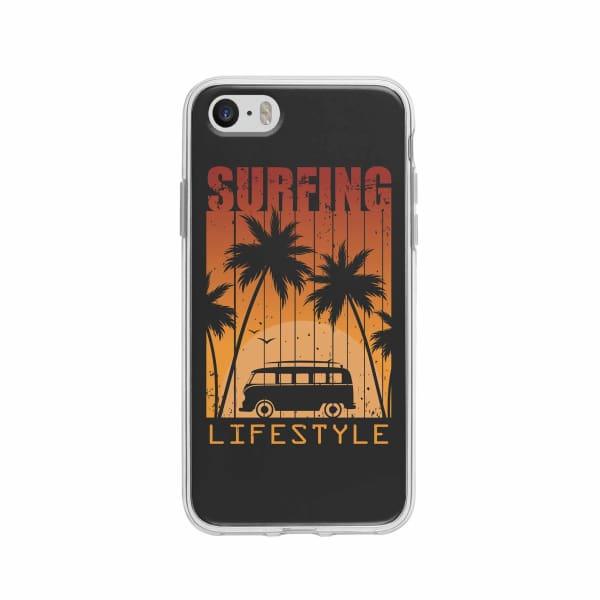 Coque Pour iPhone 5 "Surfing Lifestyle" - Coque Wiqeo 5€-10€, Estelle Adam, Illustration, iPhone 5, Motif Wiqeo, Déstockeur de Coques Pour iPhone