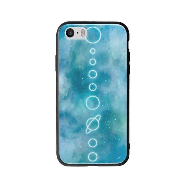 Coque Pour iPhone 5 Système Solaire Néon - Coque Wiqeo 5€-10€, Estelle Adam, Illustration, iPhone 5, Motif Wiqeo, Déstockeur de Coques Pour iPhone