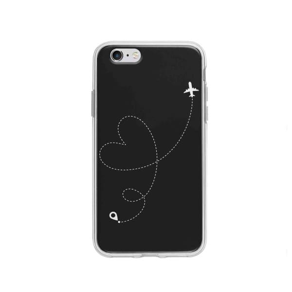 Coque Pour iPhone 6 Avion Cœur - Coque Wiqeo 5€-10€, Estelle Adam, Illustration, iPhone 6 Wiqeo, Déstockeur de Coques Pour iPhone