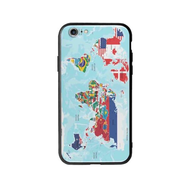 Coque Pour iPhone 6 Carte du Monde - Coque Wiqeo 5€-10€, Estelle Adam, Illustration, iPhone 6 Wiqeo, Déstockeur de Coques Pour iPhone