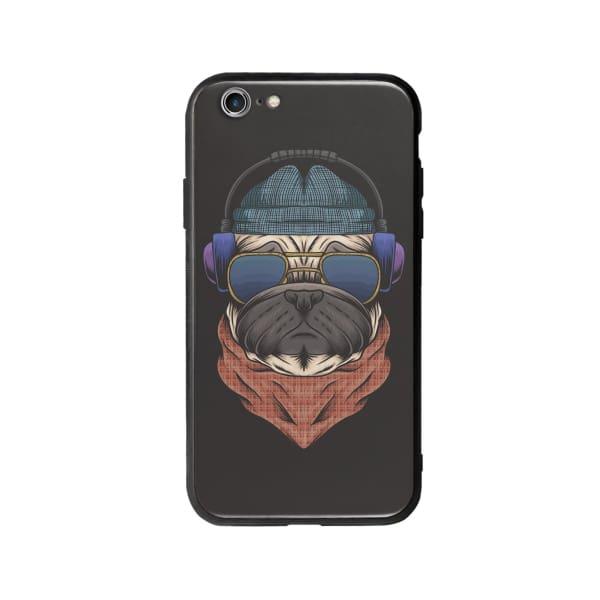 Coque Pour iPhone 6 Chien Écouteurs - Coque Wiqeo 5€-10€, Animaux, Estelle Adam, Illustration, iPhone 6 Wiqeo, Déstockeur de Coques Pour iPhone