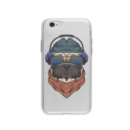 Coque Pour iPhone 6 Chien Écouteurs - Coque Wiqeo 5€-10€, Animaux, Estelle Adam, Illustration, iPhone 6 Wiqeo, Déstockeur de Coques Pour iPhone