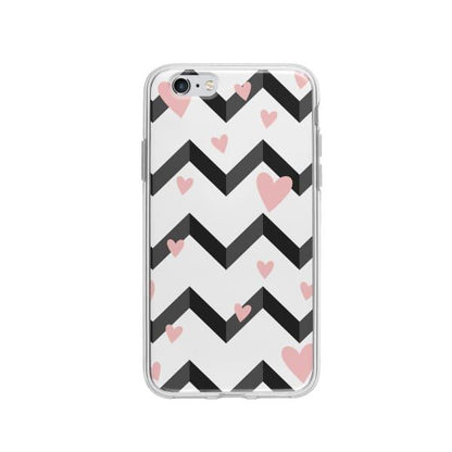 Coque Pour iPhone 6 Cœurs Motif Noir et Blanc - Coque Wiqeo 5€-10€, Cœurs, Estelle Adam, iPhone 6, Motif Wiqeo, Déstockeur de Coques Pour iPhone