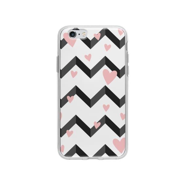 Coque Pour iPhone 6 Cœurs Motif Noir et Blanc - Coque Wiqeo 5€-10€, Cœurs, Estelle Adam, iPhone 6, Motif Wiqeo, Déstockeur de Coques Pour iPhone