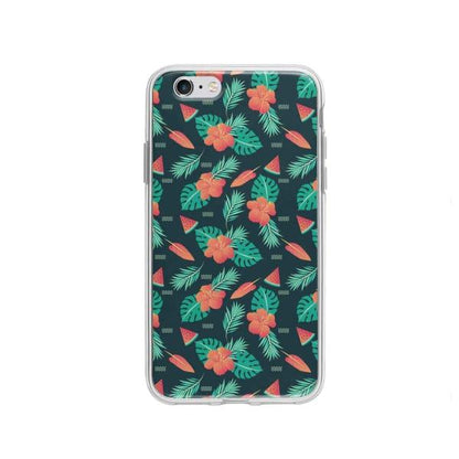 Coque Pour iPhone 6 Été Floral - Coque Wiqeo 5€-10€, Estelle Adam, Feuilles, Fleur, iPhone 6, Motif Wiqeo, Déstockeur de Coques Pour iPhone