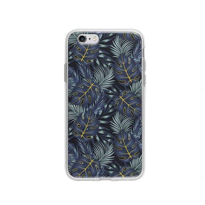 Coque Pour iPhone 6 Feuilles Bleuâtres - Coque Wiqeo 5€-10€, Estelle Adam, Feuilles, iPhone 6, Motif Wiqeo, Déstockeur de Coques Pour iPhone