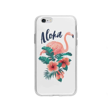 Coque Pour iPhone 6 Flamant Rose Tropical - Coque Wiqeo 5€-10€, Estelle Adam, Feuilles, iPhone 6, Motif Wiqeo, Déstockeur de Coques Pour iPhone