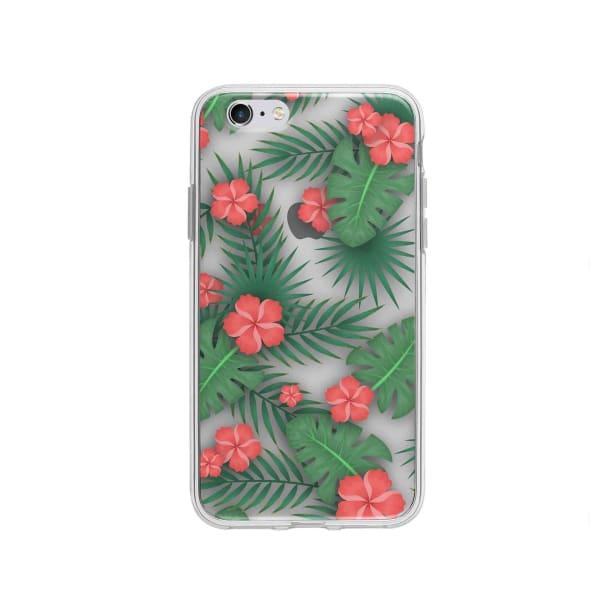 Coque Pour iPhone 6 Flore Exotique - Coque Wiqeo 5€-10€, Estelle Adam, Feuilles, Fleur, iPhone 6, Motif Wiqeo, Déstockeur de Coques Pour iPhone