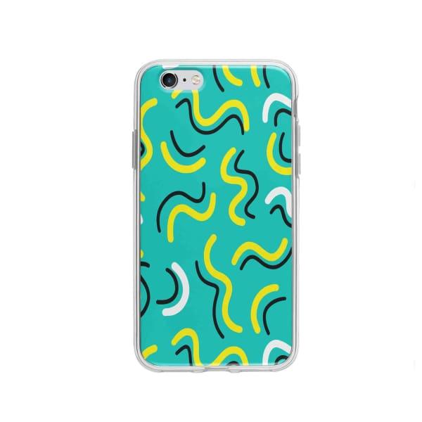 Coque Pour iPhone 6 Griffonnages Turquois - Coque Wiqeo 5€-10€, Estelle Adam, iPhone 6, Motif Wiqeo, Déstockeur de Coques Pour iPhone