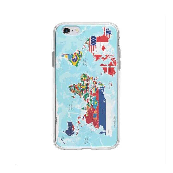 Coque Pour iPhone 6 Plus Carte du Monde - Coque Wiqeo 5€-10€, Estelle Adam, Illustration, iPhone 6 Plus Wiqeo, Déstockeur de Coques Pour iPhone