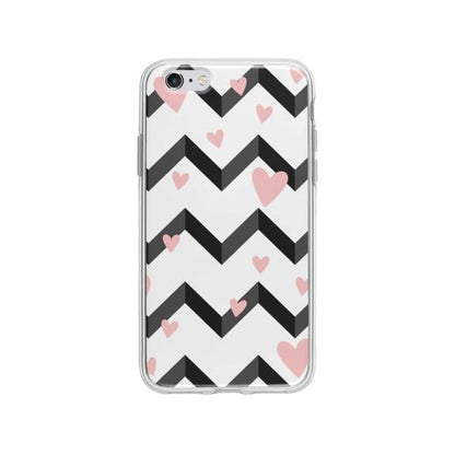 Coque Pour iPhone 6 Plus Cœurs Motif Noir et Blanc - Coque Wiqeo 5€-10€, Cœurs, Estelle Adam, iPhone 6 Plus, Motif Wiqeo, Déstockeur de Coques Pour iPhone