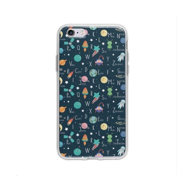 Coque Pour iPhone 6 Plus Espace Alphabet - Coque Wiqeo 5€-10€, Estelle Adam, Illustration, iPhone 6 Plus, Motif Wiqeo, Déstockeur de Coques Pour iPhone