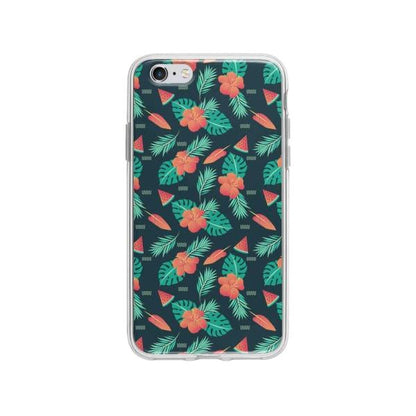 Coque Pour iPhone 6 Plus Été Floral - Coque Wiqeo 5€-10€, Estelle Adam, Feuilles, Fleur, iPhone 6 Plus, Motif Wiqeo, Déstockeur de Coques Pour iPhone