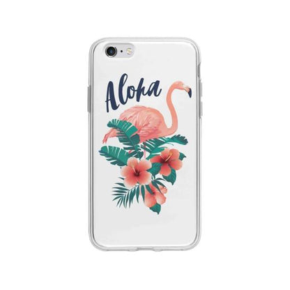 Coque Pour iPhone 6 Plus Flamant Rose Tropical - Coque Wiqeo 5€-10€, Estelle Adam, Feuilles, iPhone 6 Plus, Motif Wiqeo, Déstockeur de Coques Pour iPhone