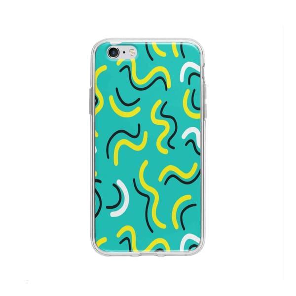 Coque Pour iPhone 6 Plus Griffonnages Turquois - Coque Wiqeo 5€-10€, Estelle Adam, iPhone 6 Plus, Motif Wiqeo, Déstockeur de Coques Pour iPhone