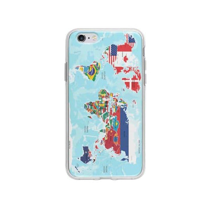 Coque Pour iPhone 6S Plus Carte du Monde - Coque Wiqeo 5€-10€, Estelle Adam, Illustration, iPhone 6S Plus Wiqeo, Déstockeur de Coques Pour iPhone