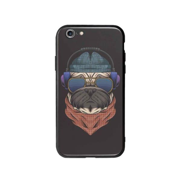 Coque Pour iPhone 6S Plus Chien Écouteurs - Coque Wiqeo 5€-10€, Animaux, Estelle Adam, Illustration, iPhone 6S Plus Wiqeo, Déstockeur de Coques Pour iPhone