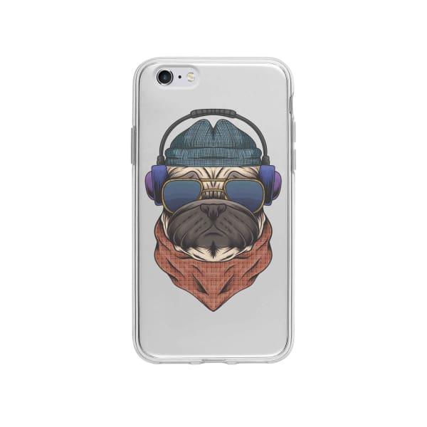 Coque Pour iPhone 6S Plus Chien Écouteurs - Coque Wiqeo 5€-10€, Animaux, Estelle Adam, Illustration, iPhone 6S Plus Wiqeo, Déstockeur de Coques Pour iPhone