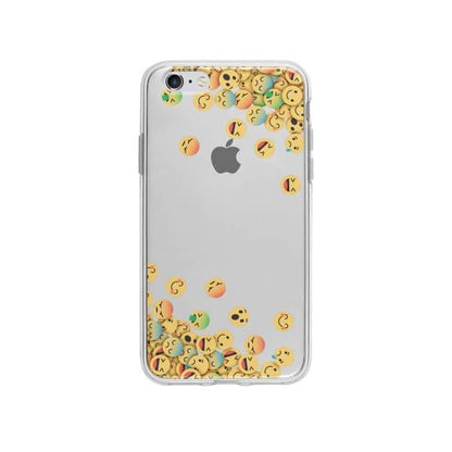 Coque Pour iPhone 6S Plus Emojis Tombants - Coque Wiqeo 5€-10€, Estelle Adam, iPhone 6S Plus, Motif Wiqeo, Déstockeur de Coques Pour iPhone