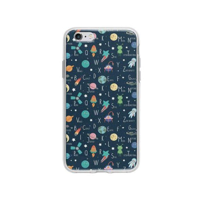 Coque Pour iPhone 6S Plus Espace Alphabet - Coque Wiqeo 5€-10€, Estelle Adam, Illustration, iPhone 6S Plus, Motif Wiqeo, Déstockeur de Coques Pour iPhone