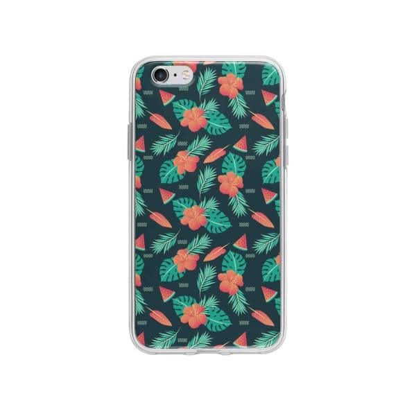 Coque Pour iPhone 6S Plus Été Floral - Coque Wiqeo 5€-10€, Estelle Adam, Feuilles, Fleur, iPhone 6S Plus, Motif Wiqeo, Déstockeur de Coques Pour iPhone