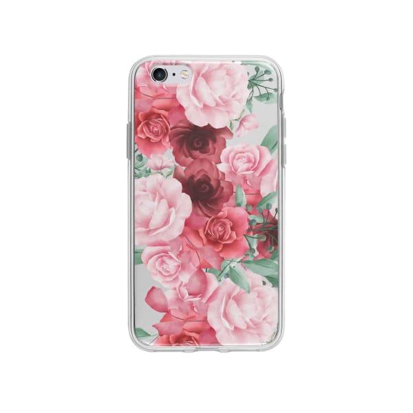 Coque Pour iPhone 6S Plus Roses Fleuries - Transparent