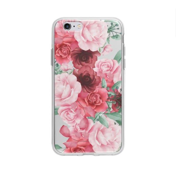 Coque Pour iPhone 6S Roses Fleuries - Transparent