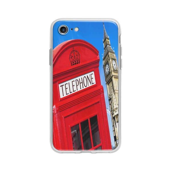 Coque Pour iPhone 7 Cabine Téléphonique - Coque Wiqeo 10€-15€, Estelle Adam, Illustration, iPhone 7, U.K. Wiqeo, Déstockeur de Coques Pour iPhone