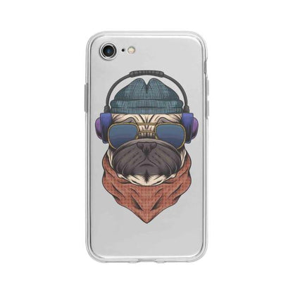 Coque Pour iPhone 7 Chien Écouteurs - Coque Wiqeo 10€-15€, Animaux, Estelle Adam, Illustration, iPhone 7 Wiqeo, Déstockeur de Coques Pour iPhone