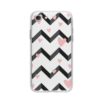 Coque Pour iPhone 7 Cœurs Motif Noir et Blanc - Coque Wiqeo 10€-15€, Cœurs, Estelle Adam, iPhone 7, Motif Wiqeo, Déstockeur de Coques Pour iPhone