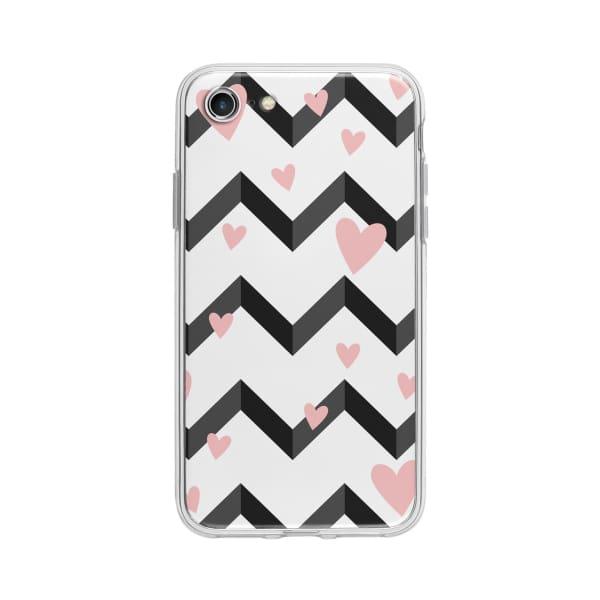 Coque Pour iPhone 7 Cœurs Motif Noir et Blanc - Coque Wiqeo 10€-15€, Cœurs, Estelle Adam, iPhone 7, Motif Wiqeo, Déstockeur de Coques Pour iPhone