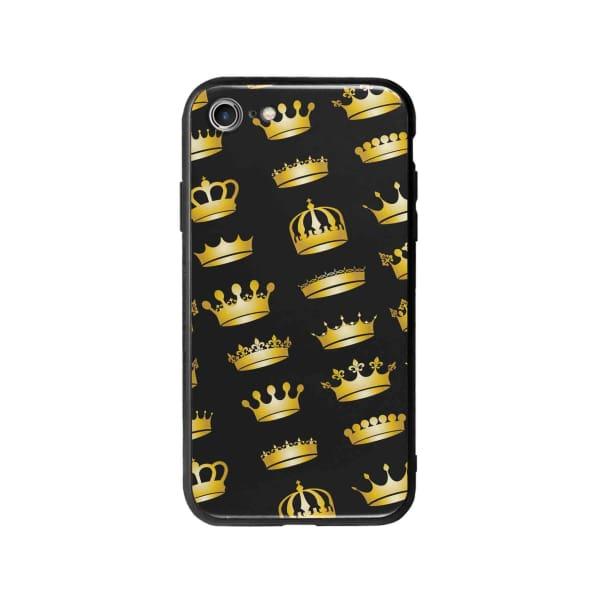 Coque Pour iPhone 7 Couronnes Dorées - Coque Wiqeo 10€-15€, Estelle Adam, iPhone 7, Motif Wiqeo, Déstockeur de Coques Pour iPhone