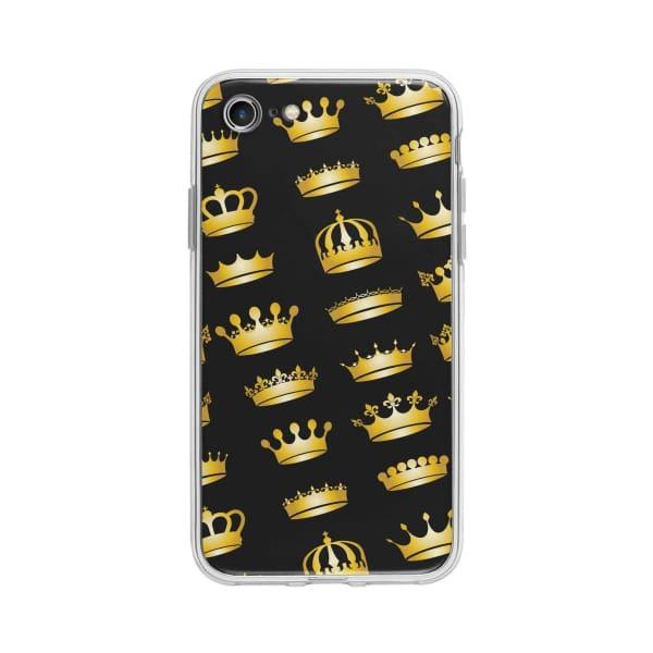 Coque Pour iPhone 7 Couronnes Dorées - Coque Wiqeo 10€-15€, Estelle Adam, iPhone 7, Motif Wiqeo, Déstockeur de Coques Pour iPhone