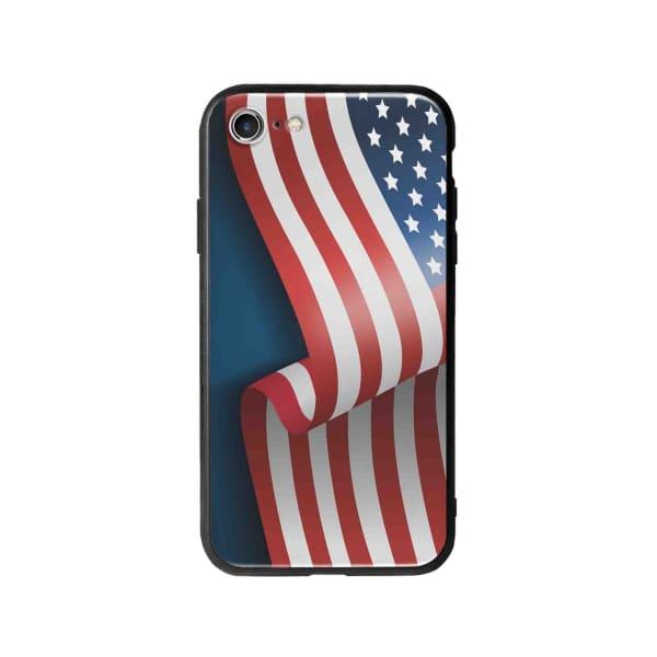 Coque Pour iPhone 7 Drapeau U.S.A. - Coque Wiqeo 10€-15€, Drapeau, Estelle Adam, Illustration, iPhone 7 Wiqeo, Déstockeur de Coques Pour iPhone