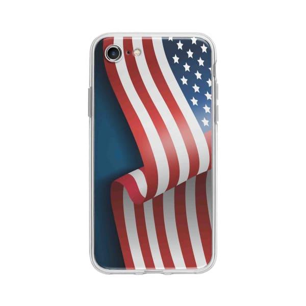 Coque Pour iPhone 7 Drapeau U.S.A. - Coque Wiqeo 10€-15€, Drapeau, Estelle Adam, Illustration, iPhone 7 Wiqeo, Déstockeur de Coques Pour iPhone