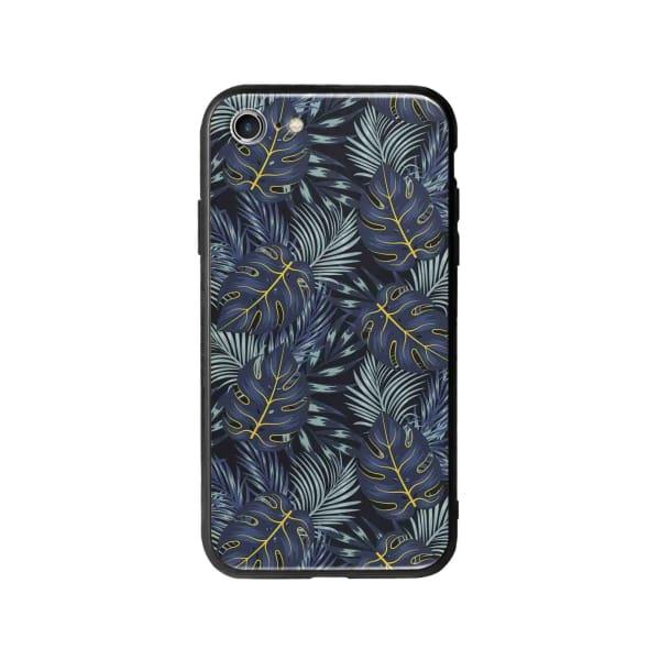 Coque Pour iPhone 7 Feuilles Bleuâtres - Coque Wiqeo 10€-15€, Estelle Adam, Feuilles, iPhone 7, Motif Wiqeo, Déstockeur de Coques Pour iPhone