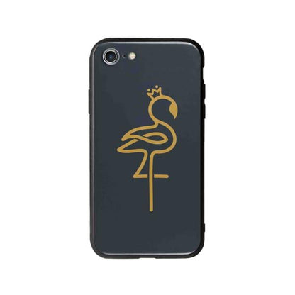 Coque Pour iPhone 7 Flamant Rose Linéaire - Coque Wiqeo 10€-15€, Animaux, Estelle Adam, iPhone 7, Motif Wiqeo, Déstockeur de Coques Pour iPhone