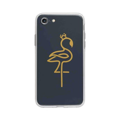 Coque Pour iPhone 7 Flamant Rose Linéaire - Coque Wiqeo 10€-15€, Animaux, Estelle Adam, iPhone 7, Motif Wiqeo, Déstockeur de Coques Pour iPhone