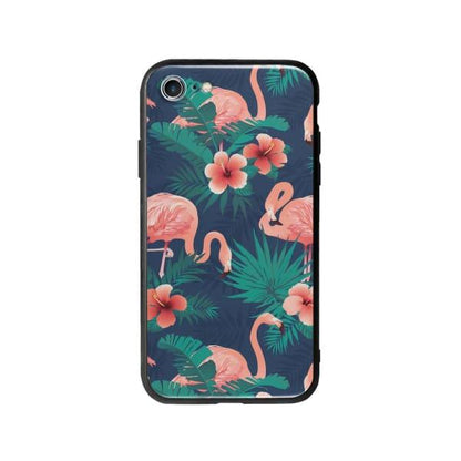 Coque Pour iPhone 7 Flamant Rose Palmier - Coque Wiqeo 10€-15€, Estelle Adam, Feuilles, iPhone 7, Motif Wiqeo, Déstockeur de Coques Pour iPhone