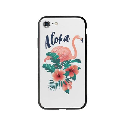 Coque Pour iPhone 7 Flamant Rose Tropical - Coque Wiqeo 10€-15€, Estelle Adam, Feuilles, iPhone 7, Motif Wiqeo, Déstockeur de Coques Pour iPhone