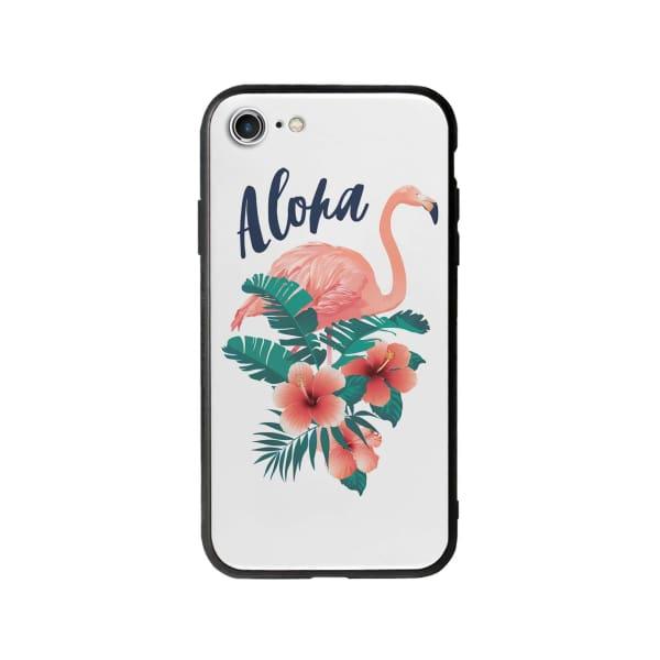 Coque Pour iPhone 7 Flamant Rose Tropical - Coque Wiqeo 10€-15€, Estelle Adam, Feuilles, iPhone 7, Motif Wiqeo, Déstockeur de Coques Pour iPhone