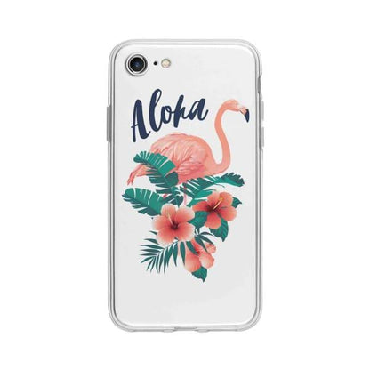 Coque Pour iPhone 7 Flamant Rose Tropical - Coque Wiqeo 10€-15€, Estelle Adam, Feuilles, iPhone 7, Motif Wiqeo, Déstockeur de Coques Pour iPhone