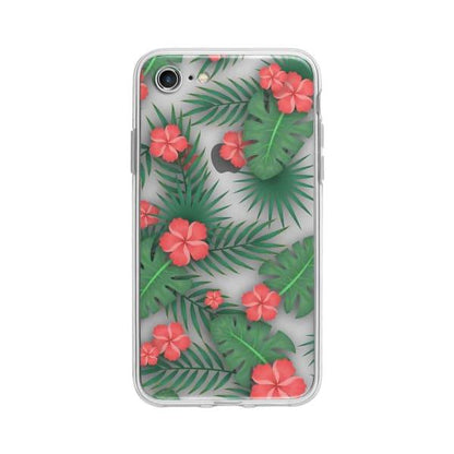 Coque Pour iPhone 7 Flore Exotique - Coque Wiqeo 10€-15€, Estelle Adam, Feuilles, Fleur, iPhone 7, Motif Wiqeo, Déstockeur de Coques Pour iPhone