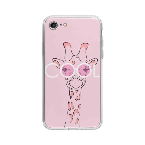 Coque Pour iPhone 7 Girafe Cool - Coque Wiqeo 10€-15€, Animaux, Estelle Adam, Illustration, iPhone 7 Wiqeo, Déstockeur de Coques Pour iPhone