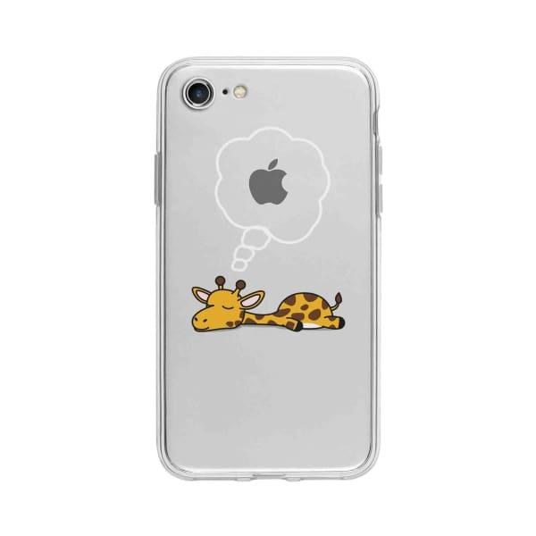 Coque Pour iPhone 7 Girafe Endormie - Coque Wiqeo 10€-15€, Animaux, Estelle Adam, Illustration, iPhone 7 Wiqeo, Déstockeur de Coques Pour iPhone