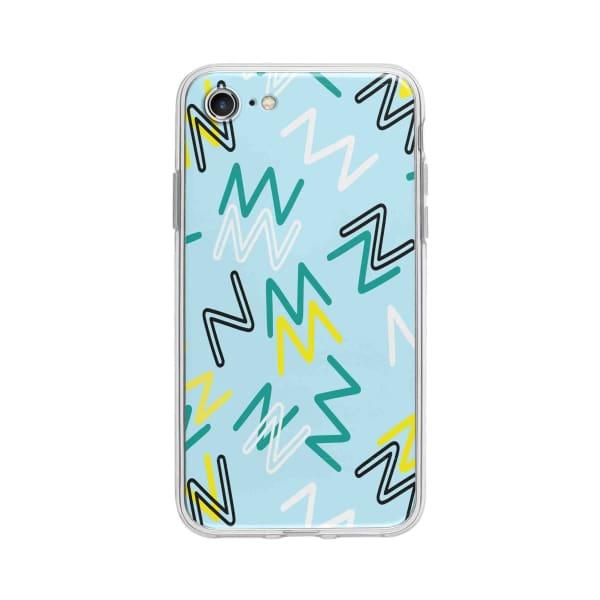 Coque Pour iPhone 7 Gribouillis Géométrique - Coque Wiqeo 10€-15€, Estelle Adam, iPhone 7, Motif Wiqeo, Déstockeur de Coques Pour iPhone